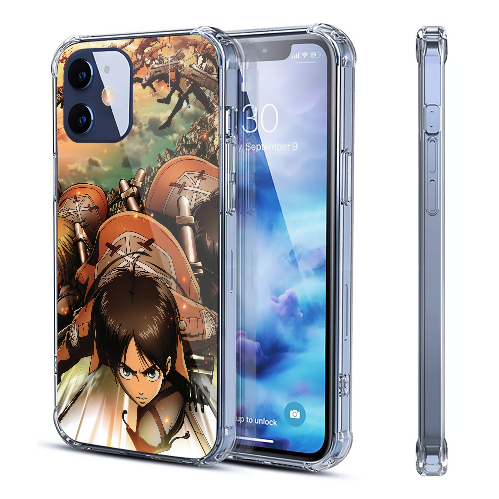 （画像用） 進撃の巨人 Attack on Titan 【iPhone 12シリーズ対応】透明スマホケース（クリアソフトケース）